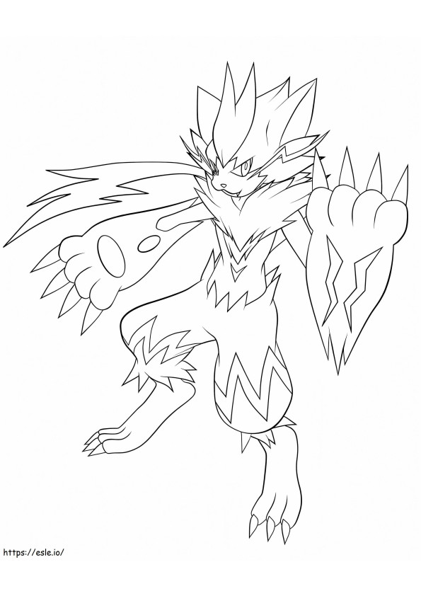 Awesome Zeraora coloring page