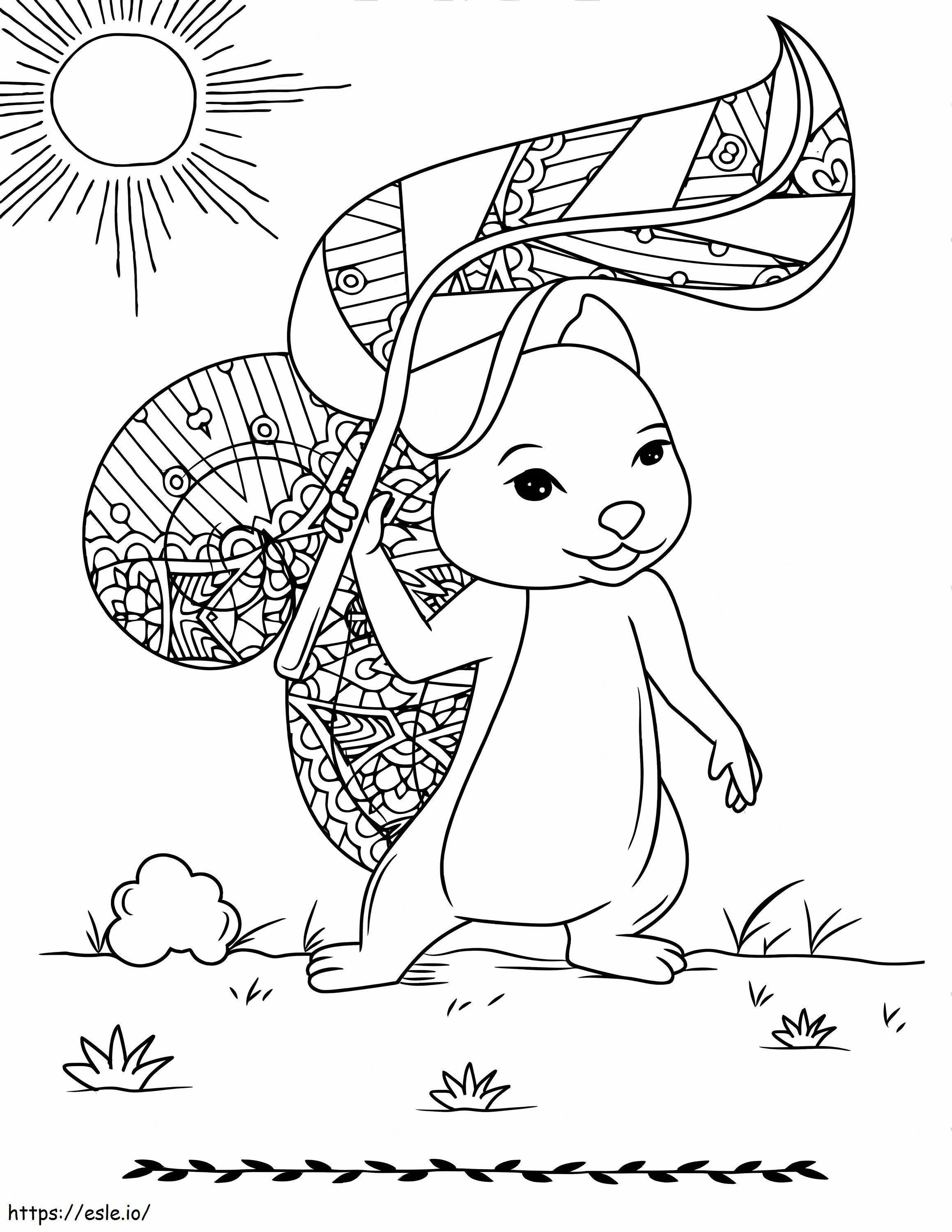 Coloriage Écureuils au soleil à imprimer dessin