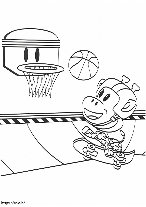 Coloriage 1534814635_Julius jouant au basket A4 à imprimer dessin
