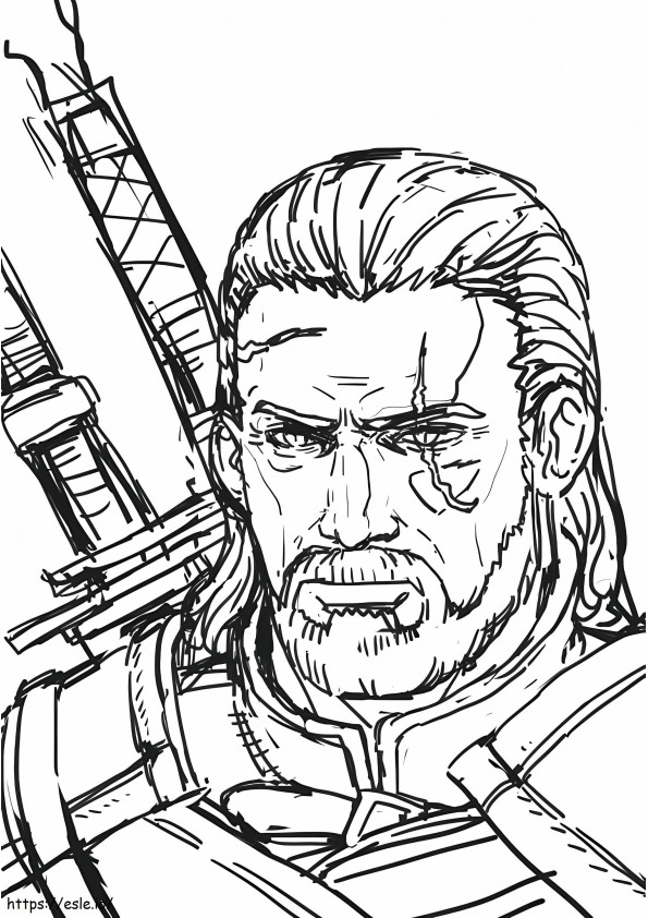 Geralt Sketch coloring page