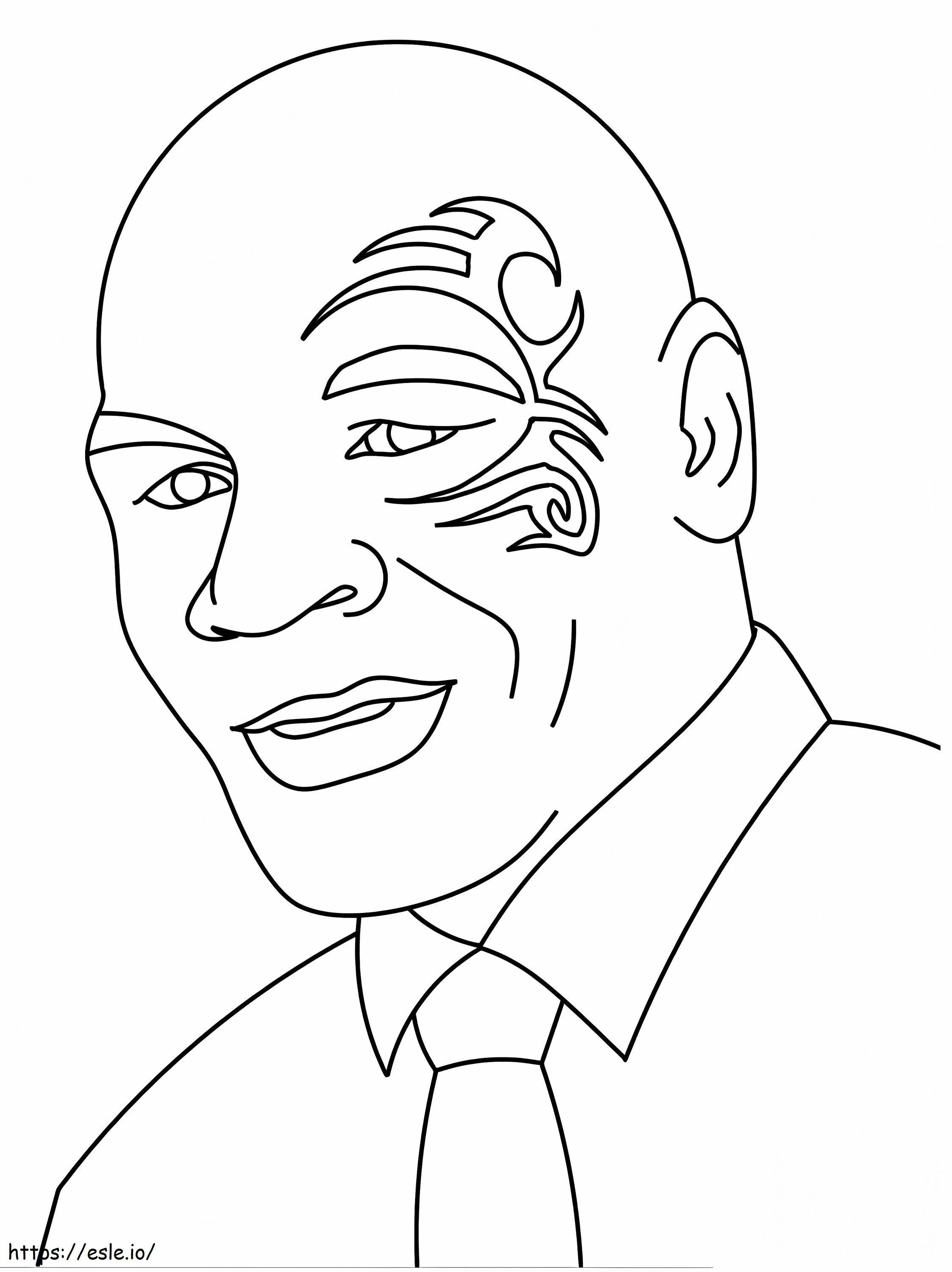 Happy Mike Tyson coloring page