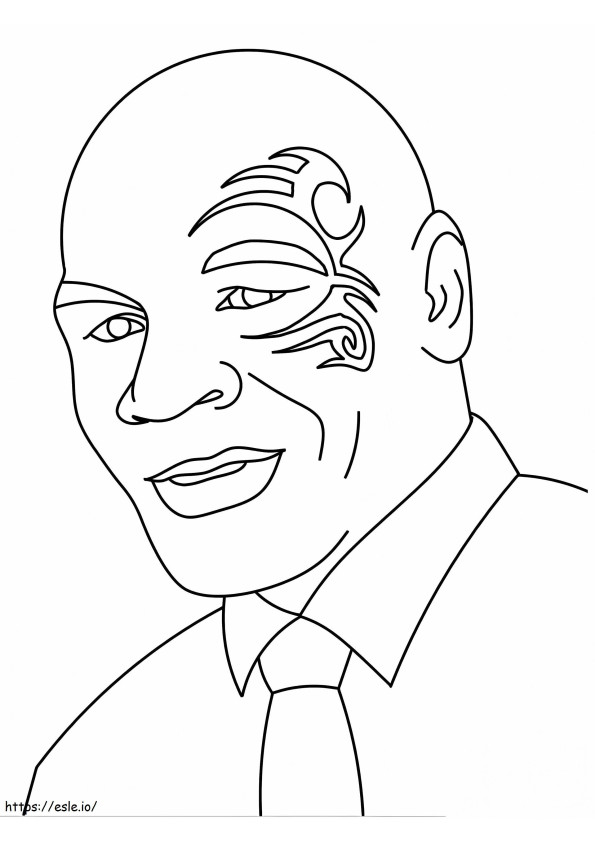 Happy Mike Tyson coloring page