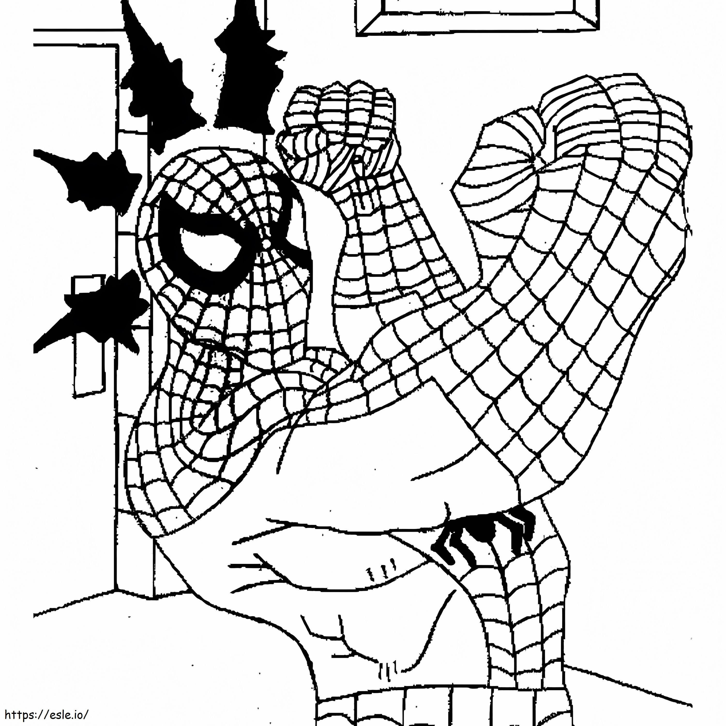 Spiderman Fighting coloring page
