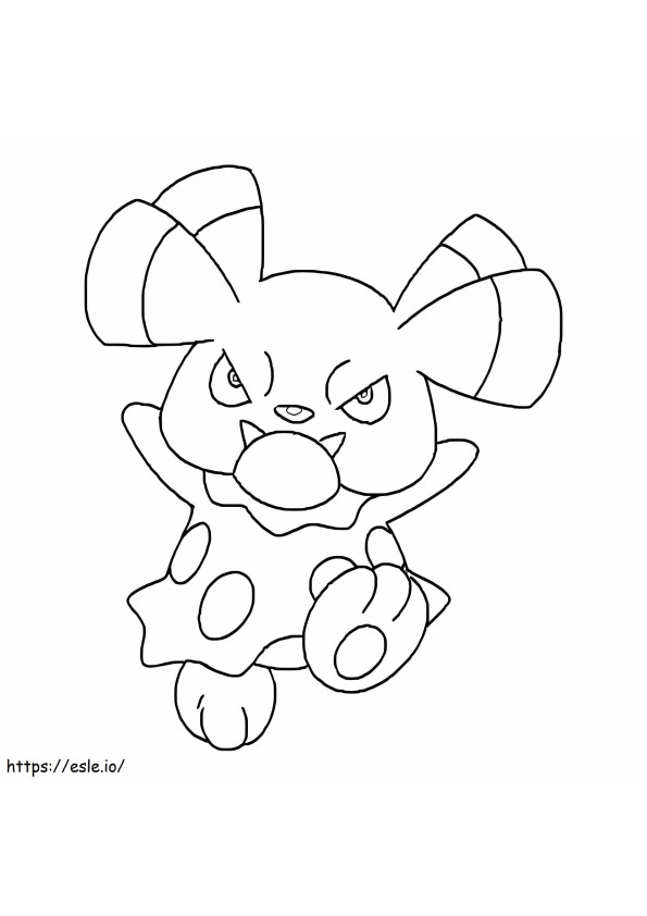 Coloriage Pokémon Snubbull Gen 2 à imprimer dessin