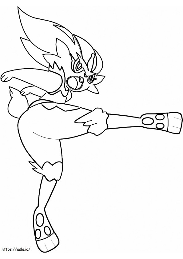 Cinderace 1 coloring page