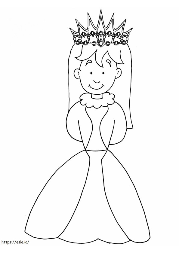 Simple Queen coloring page