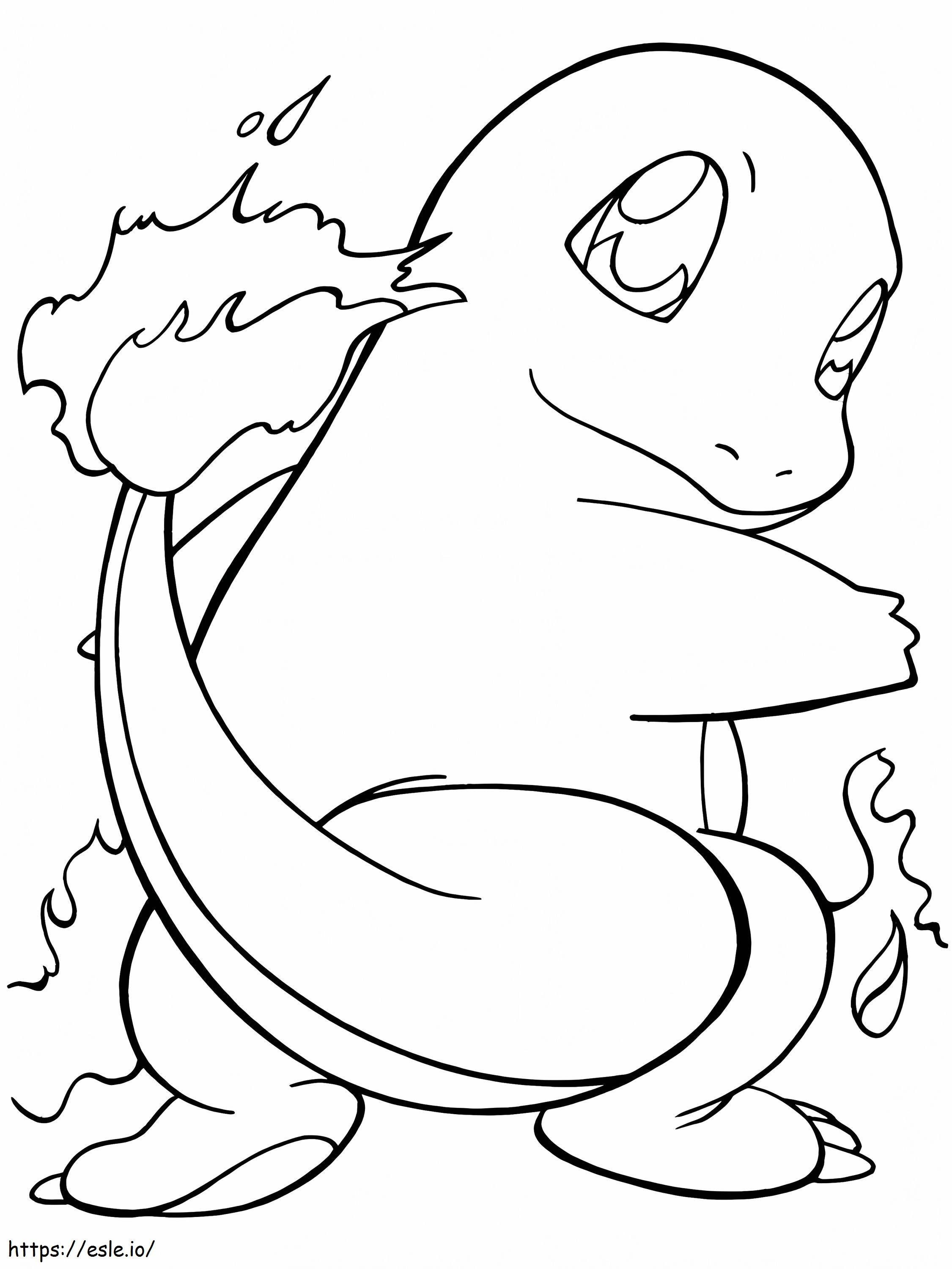 Lovely Charmander coloring page