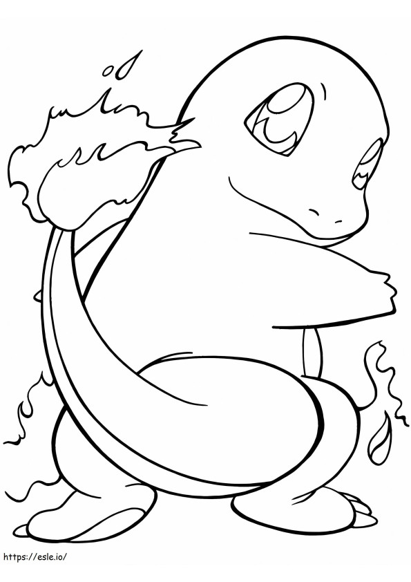 Lovely Charmander coloring page