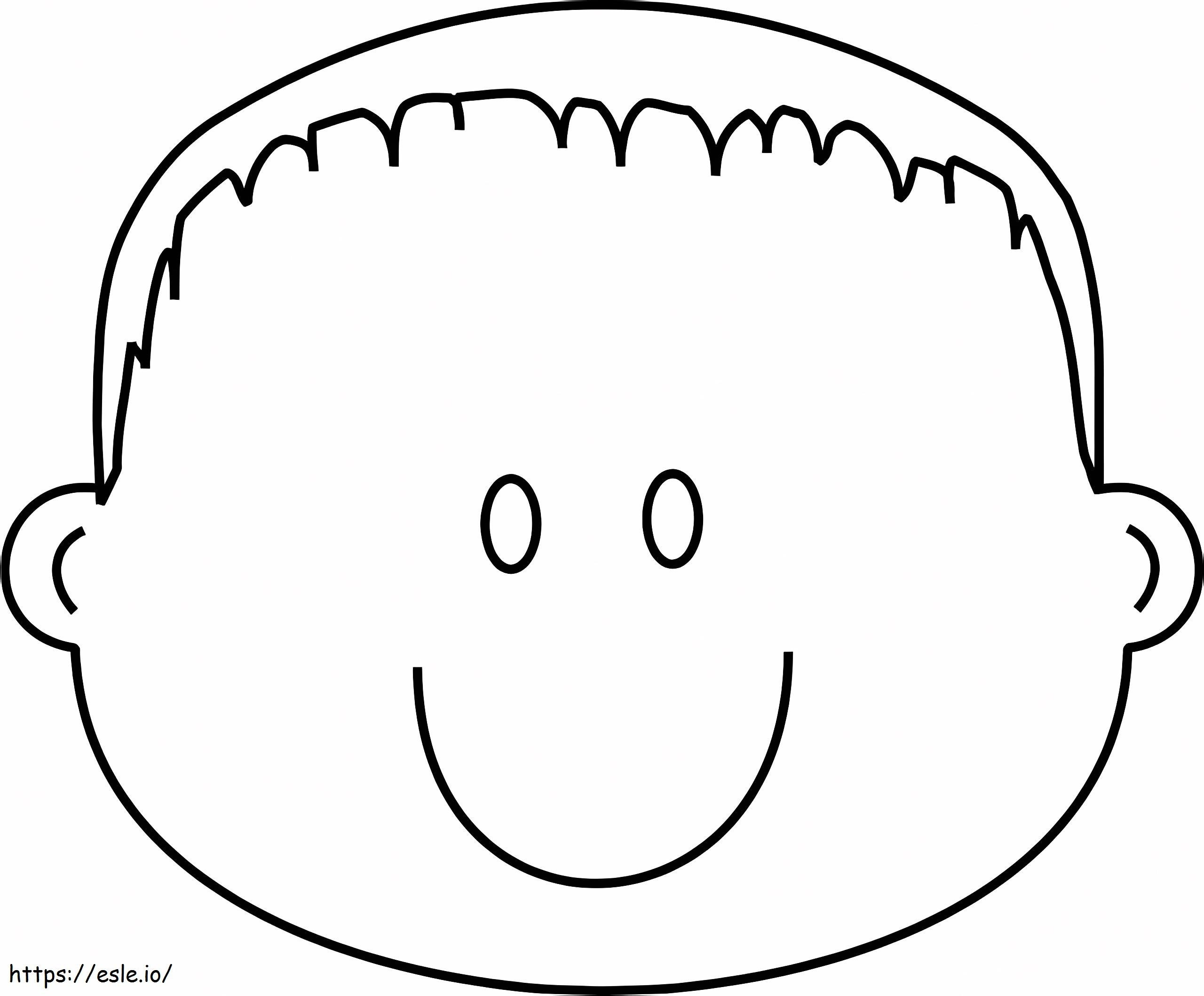 Boy Face coloring page