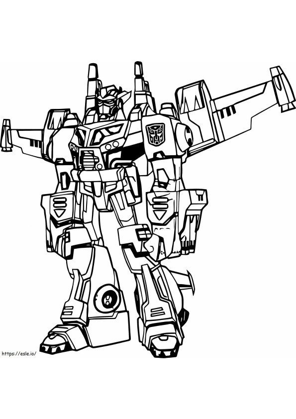 Optimus With Flying System coloring page