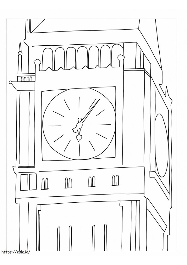 Coloriage Big Ben 3 à imprimer dessin