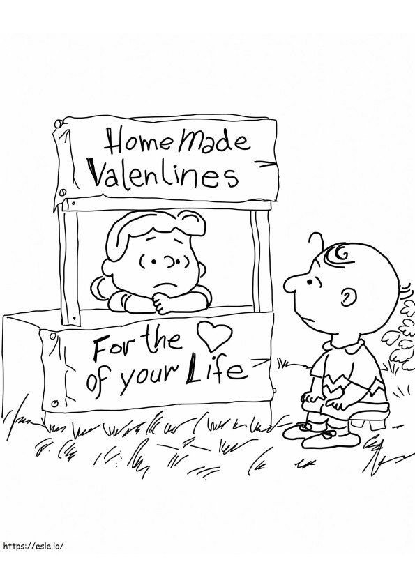 Peanuts Valentine'S Day coloring page