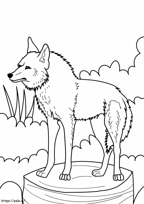 Pleasant Wolf coloring page