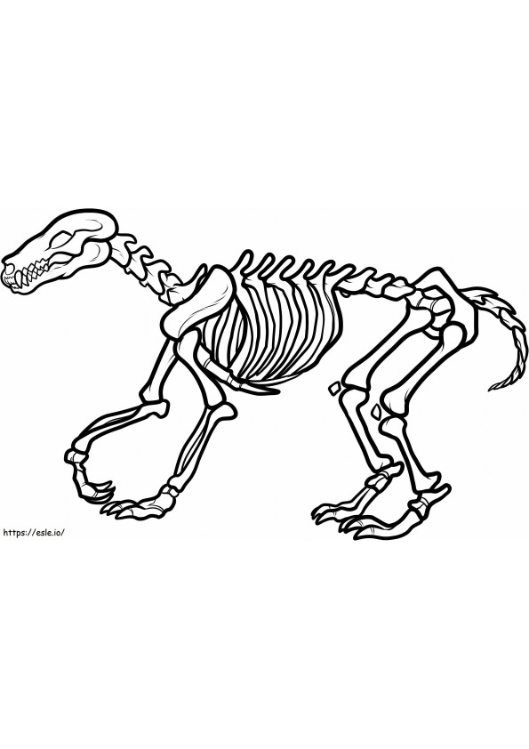 Coloriage 1540353960_Squelette de dinosaure à imprimer dessin