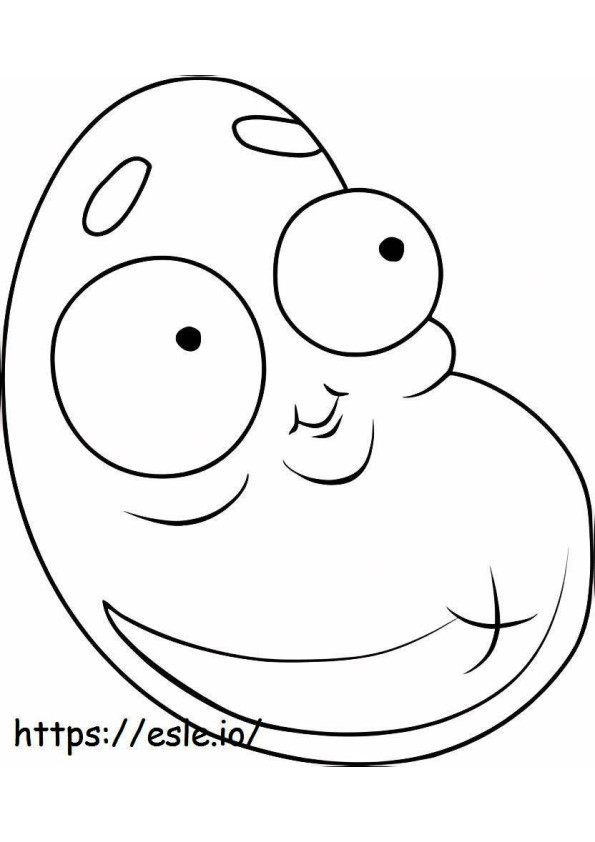 Bean Smiling coloring page