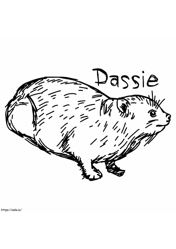 Dassie Rock Hyrax värityskuva