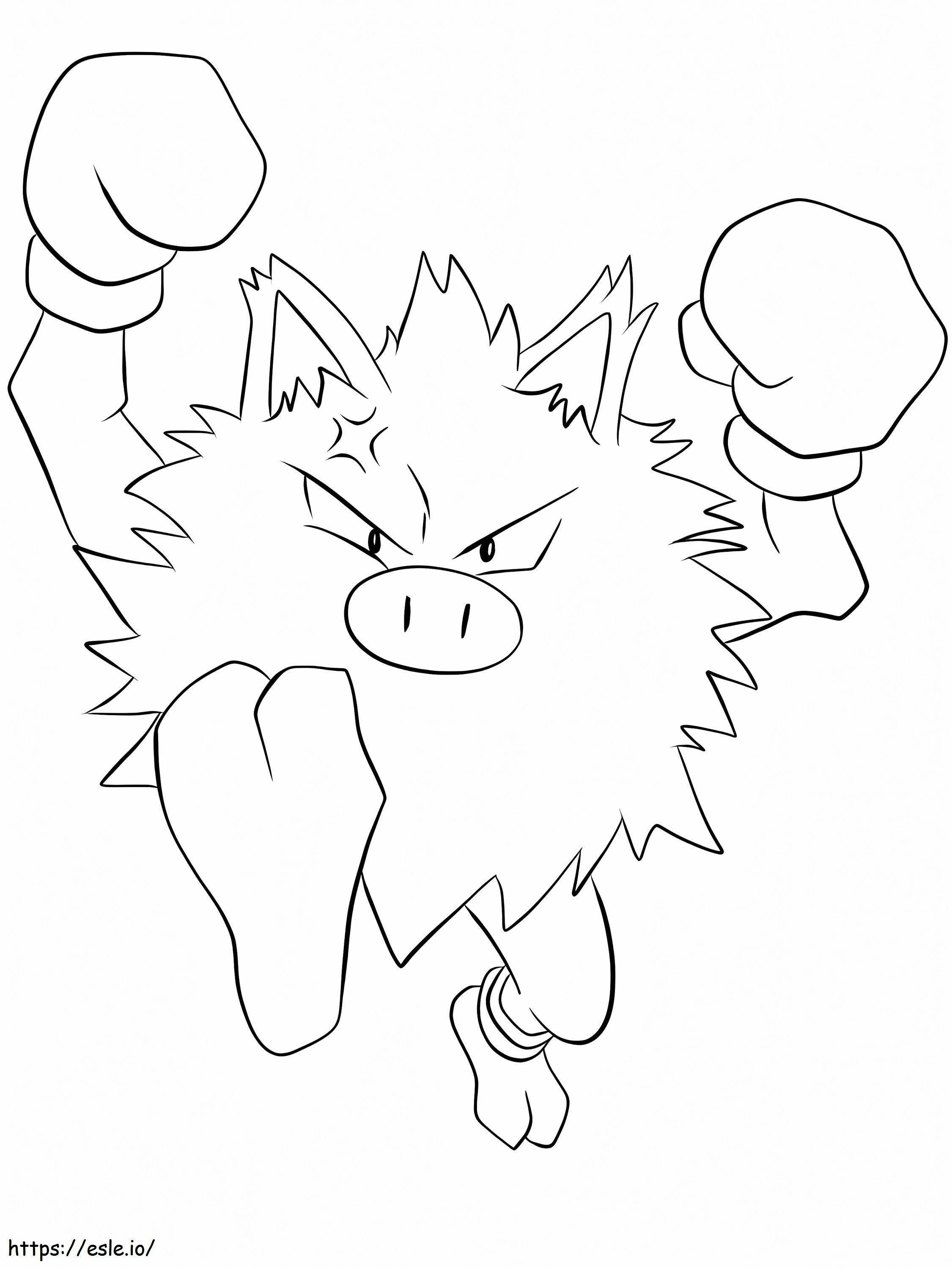Printable Primeape coloring page