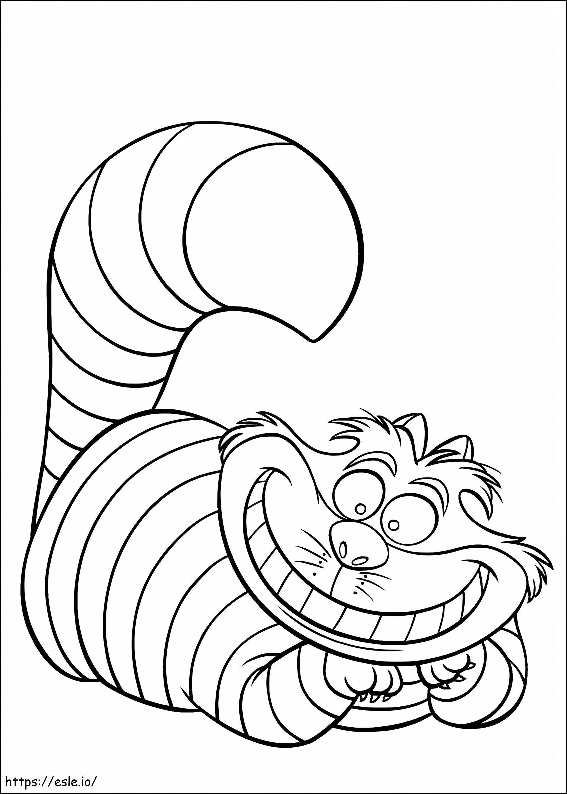 1533352994 Cheshire Cat Smiling A4 coloring page