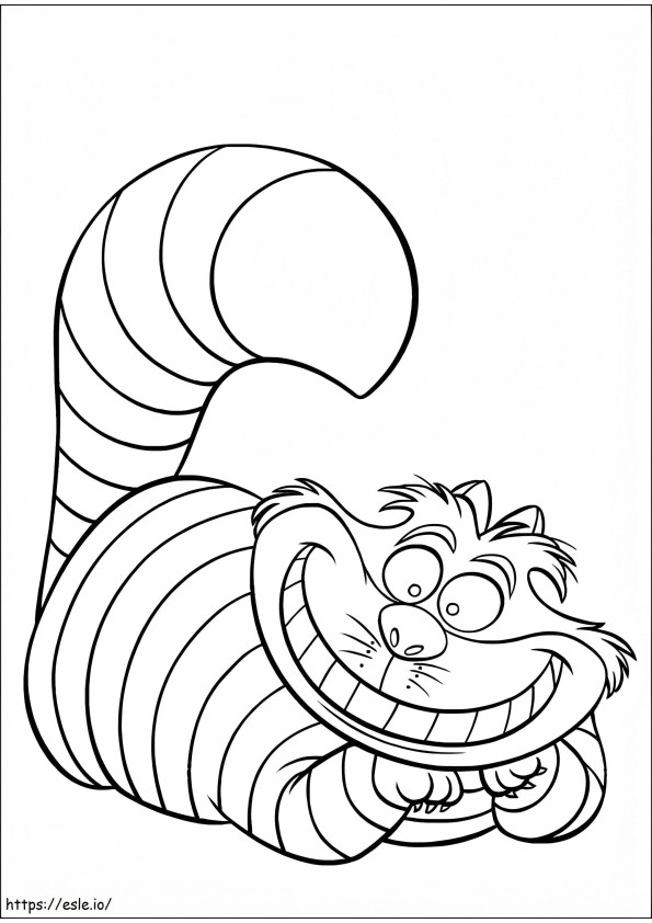 1533352994 Cheshire Cat Smiling A4 coloring page