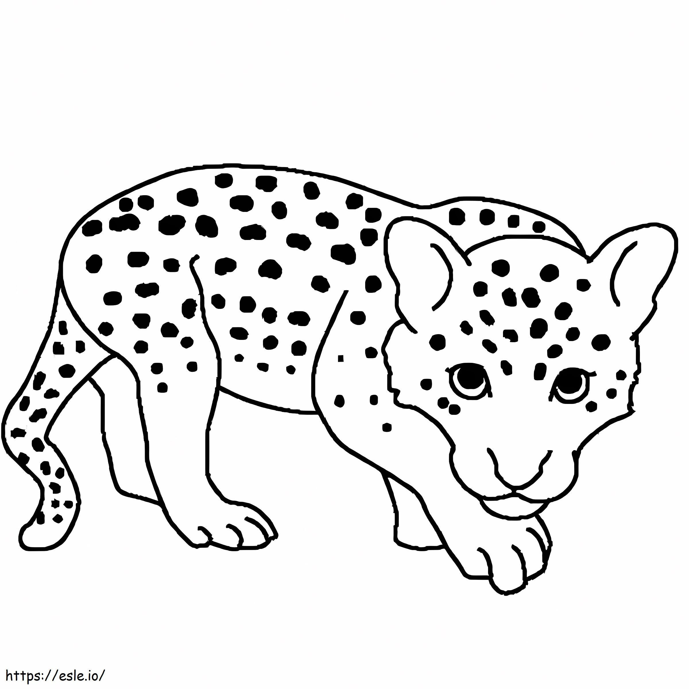 Grote luipaard kleurplaat kleurplaat