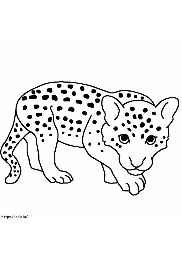 Gran leopardo para colorear