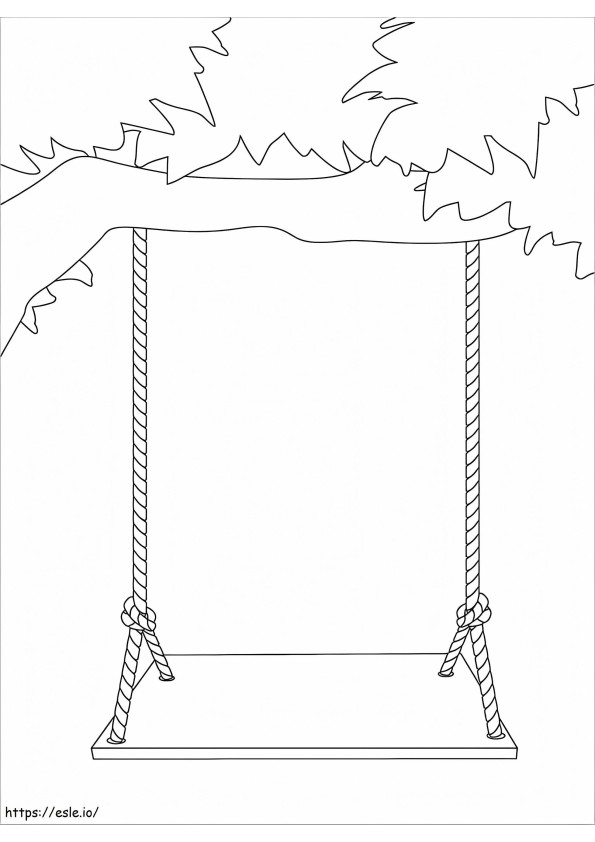 Free Printable Swing coloring page
