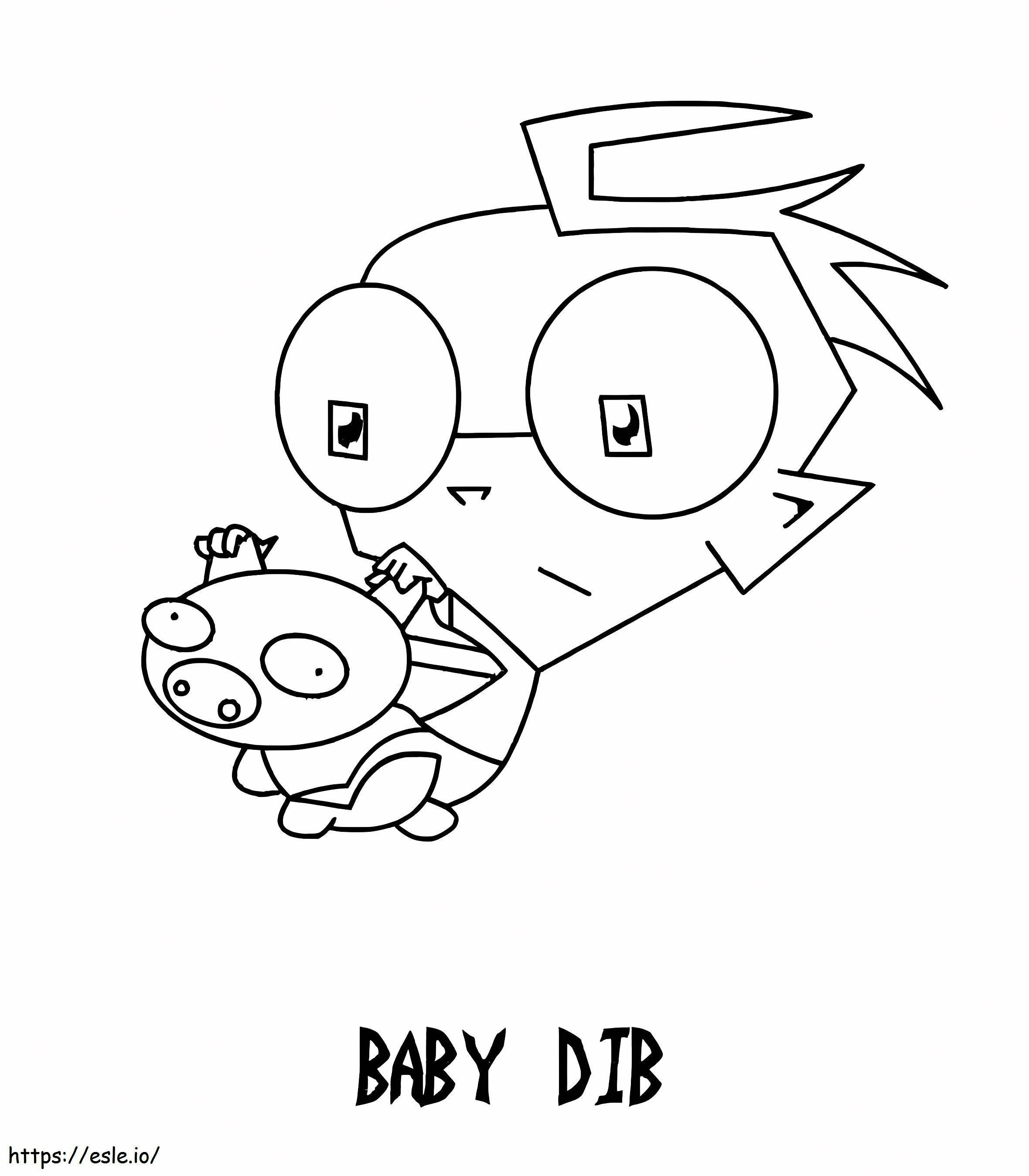 Baby Dib From Invader Zim coloring page