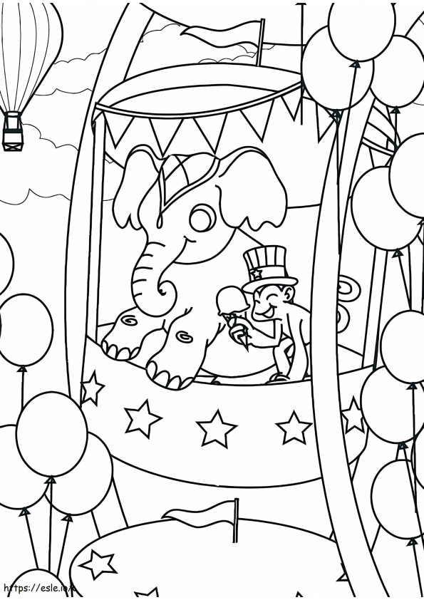 Circus Ferris Wheel coloring page