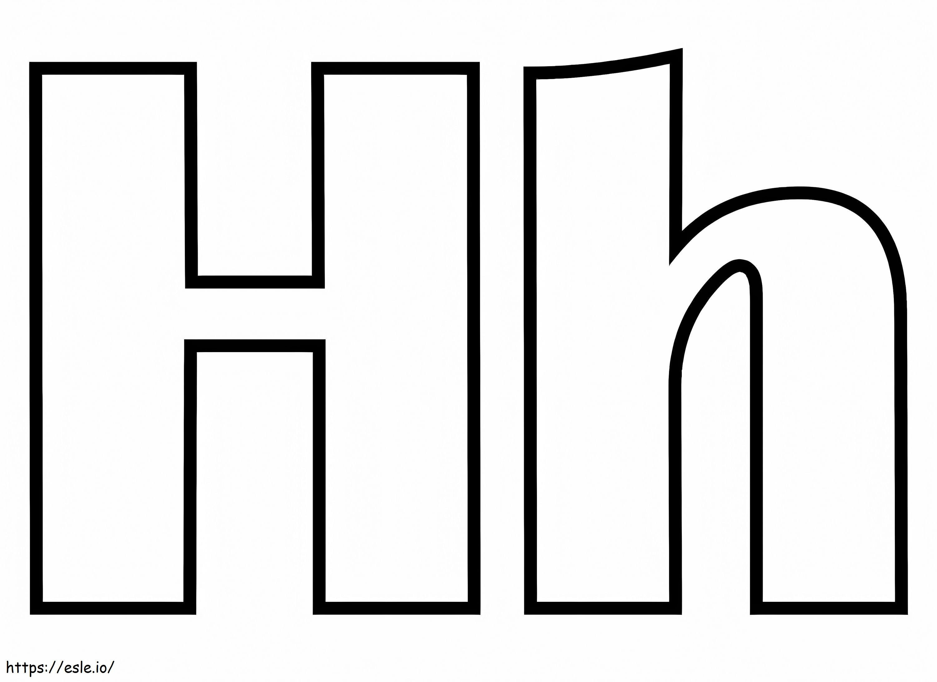 Coloriage Lettre H H à imprimer dessin