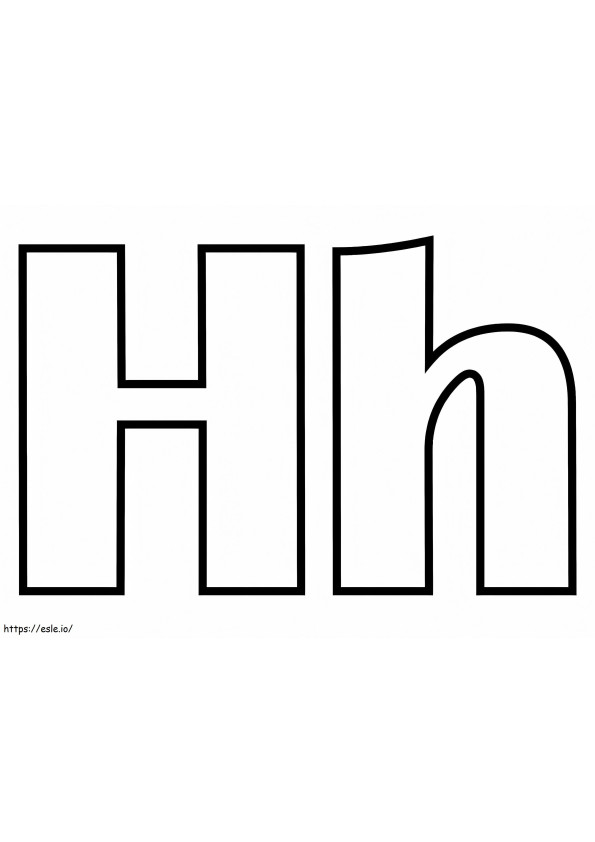Letter H H coloring page