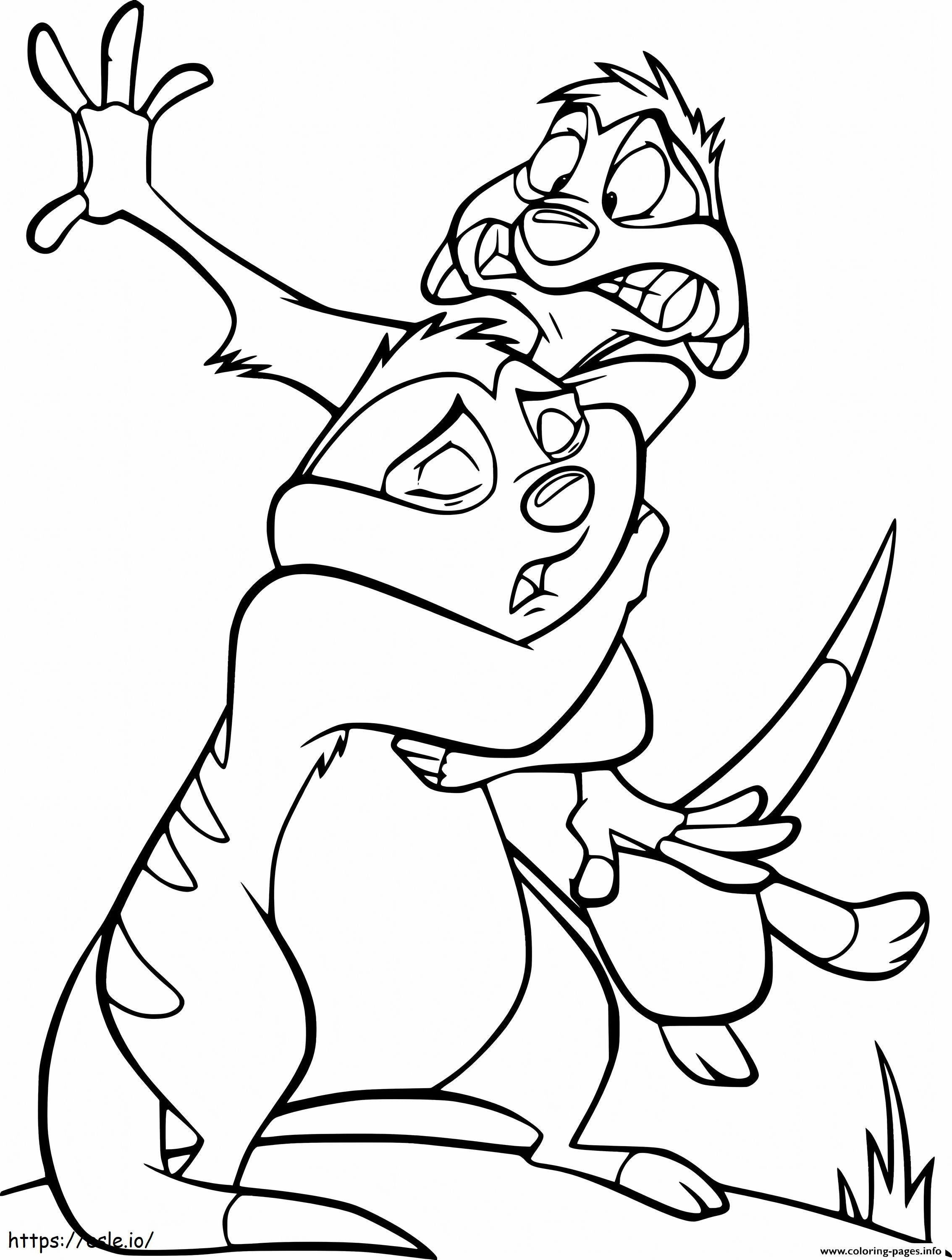 Timon And Another Meerkat coloring page