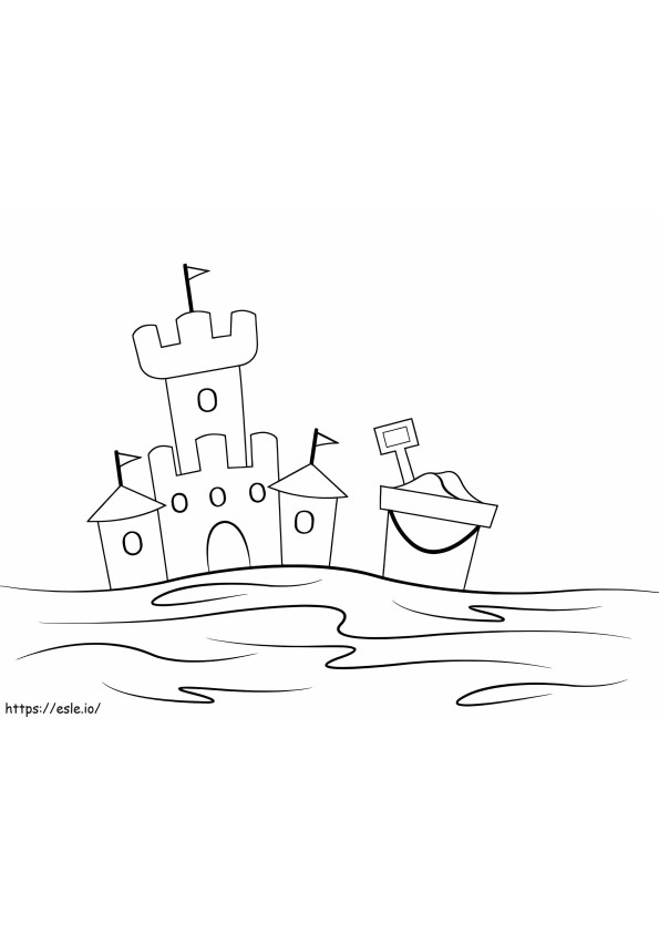 Free Printable Sandcastle coloring page