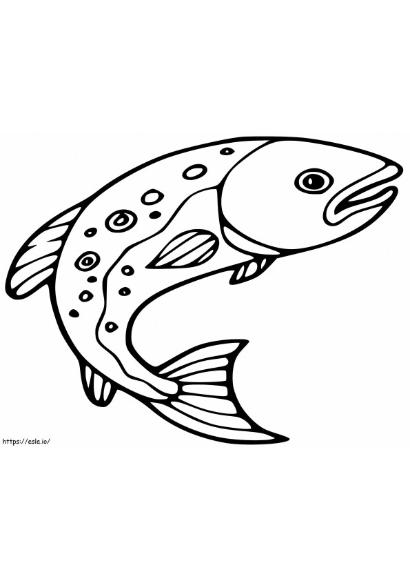 Salmon 2 coloring page
