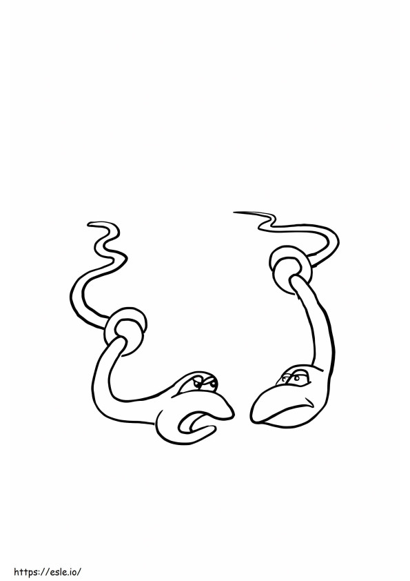 二匹の小さな蛇 ぬりえ - 塗り絵