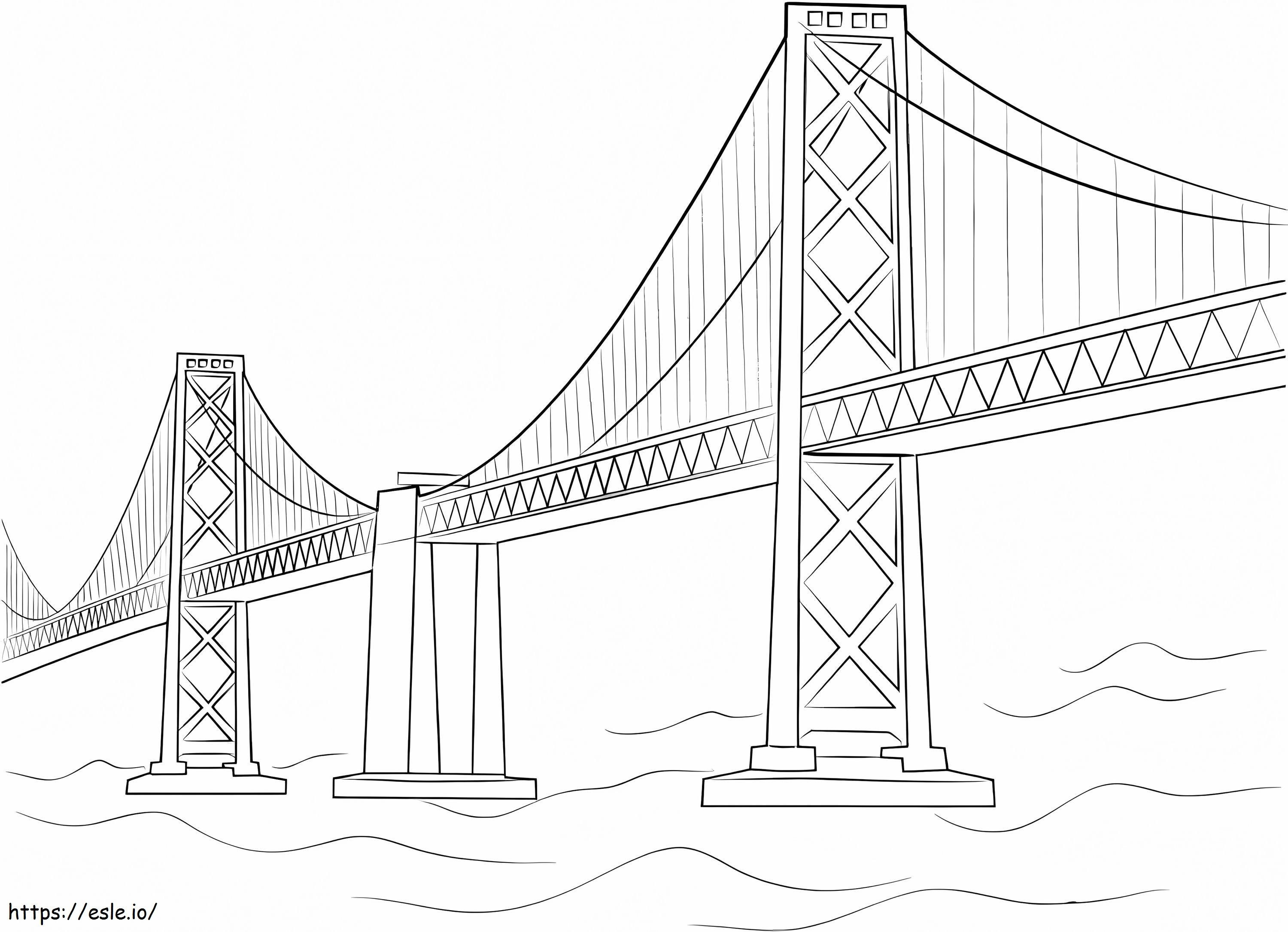 Oakland Bay Bridge coloring page