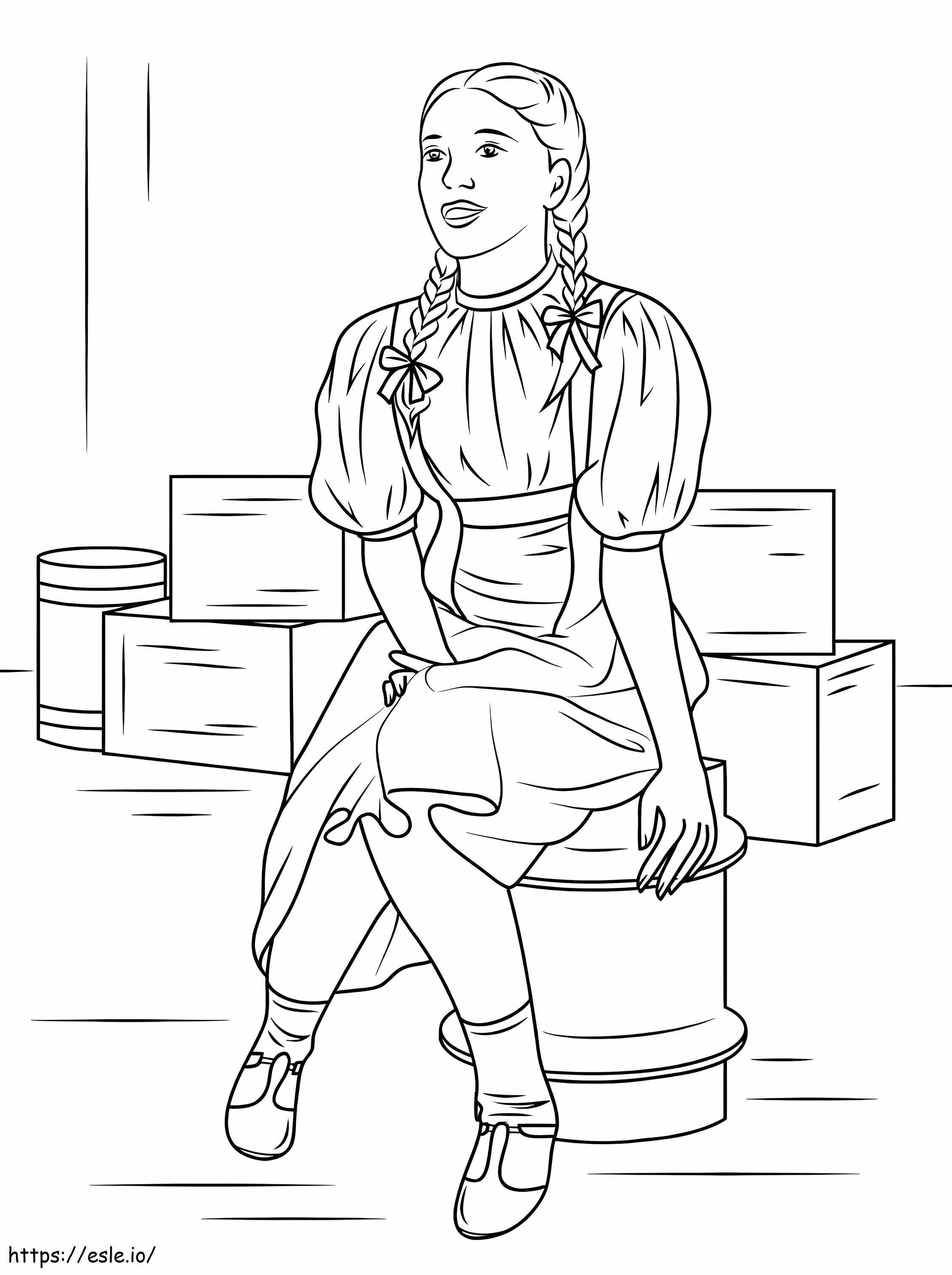 Dorothy Gale Sitting coloring page