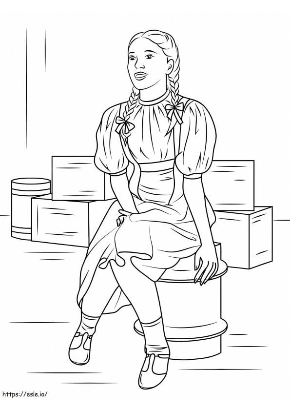 Dorothy Gale Sitting coloring page