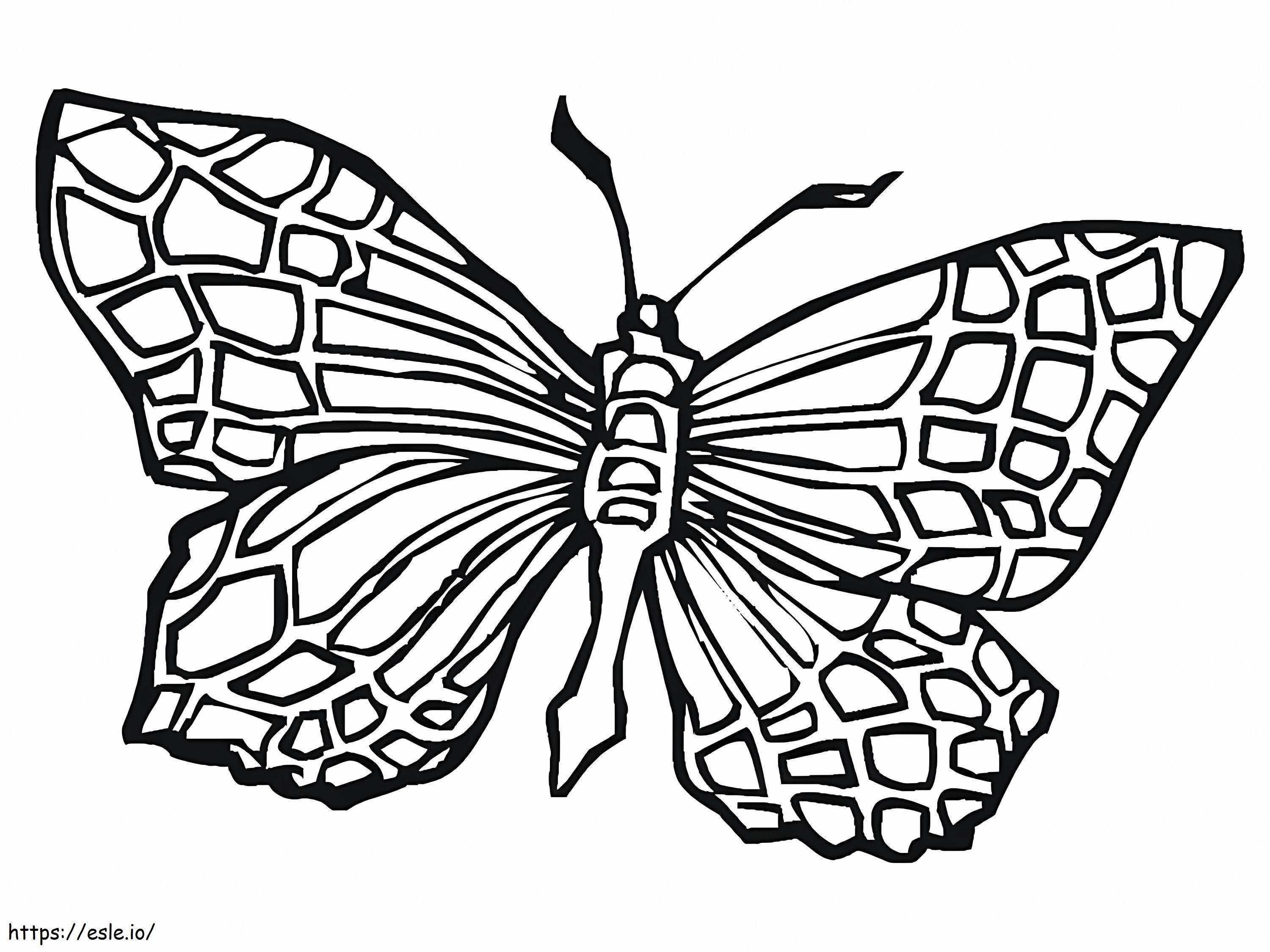 Coloriage Grand papillon à imprimer dessin