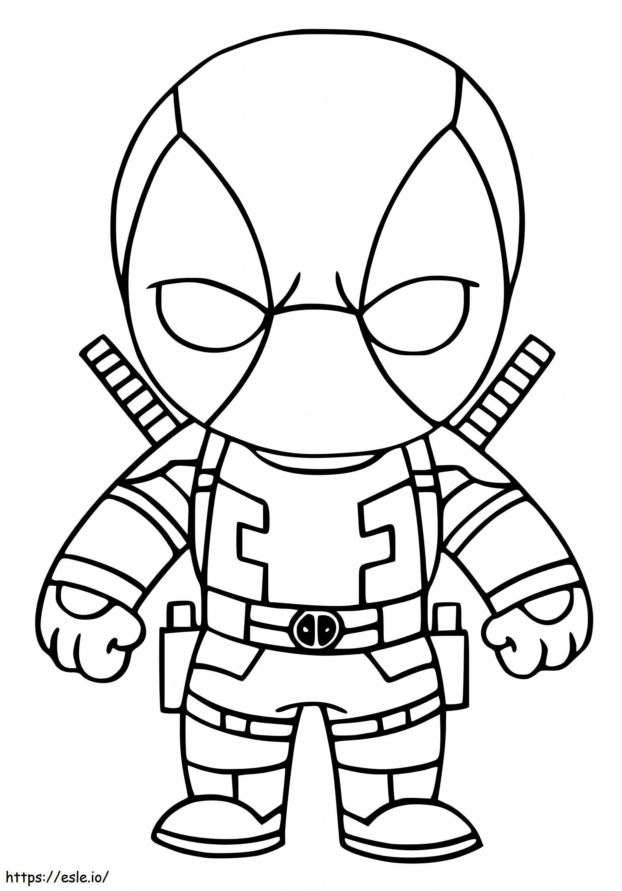 Deadpool Fortnite coloring page