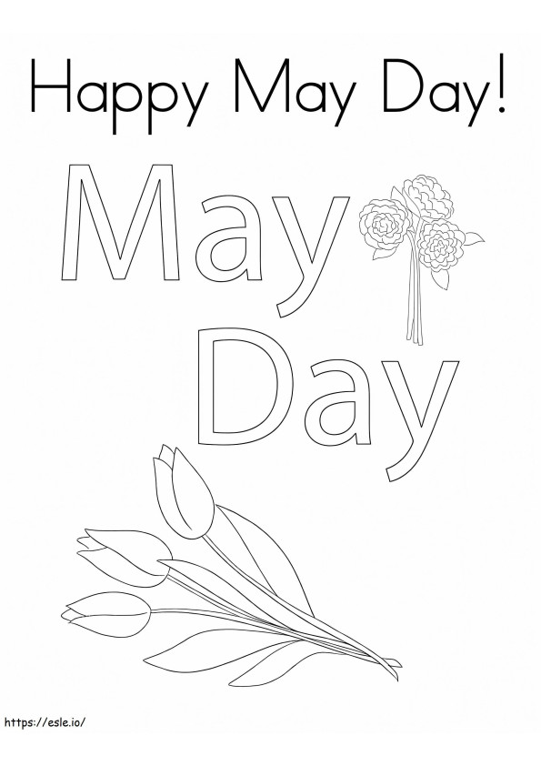 May Day 5 coloring page