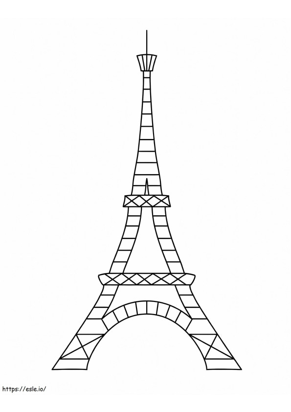 Torre Eiffel 11 para colorir