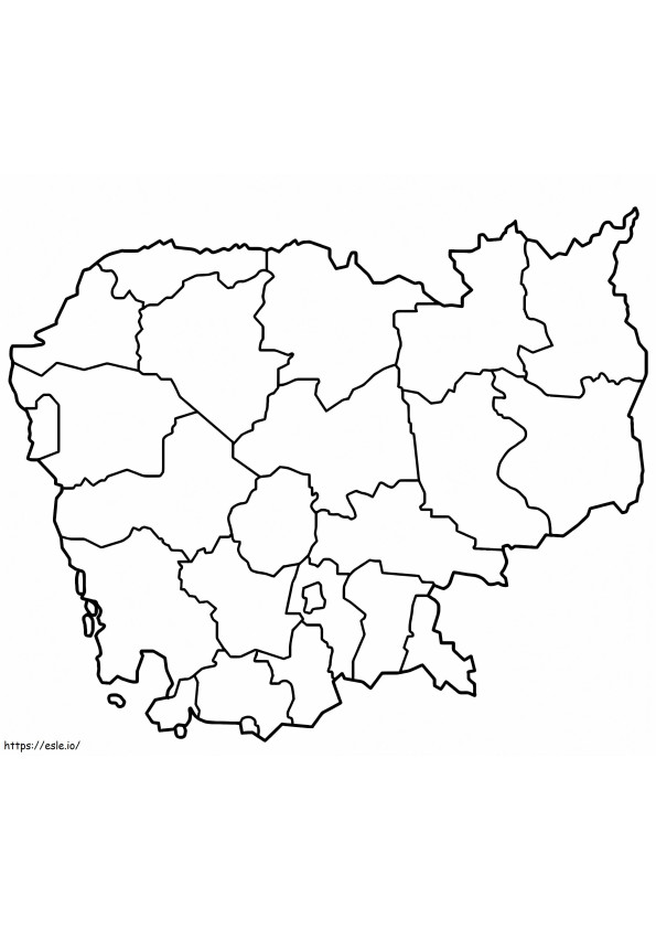 Cambodia Map coloring page