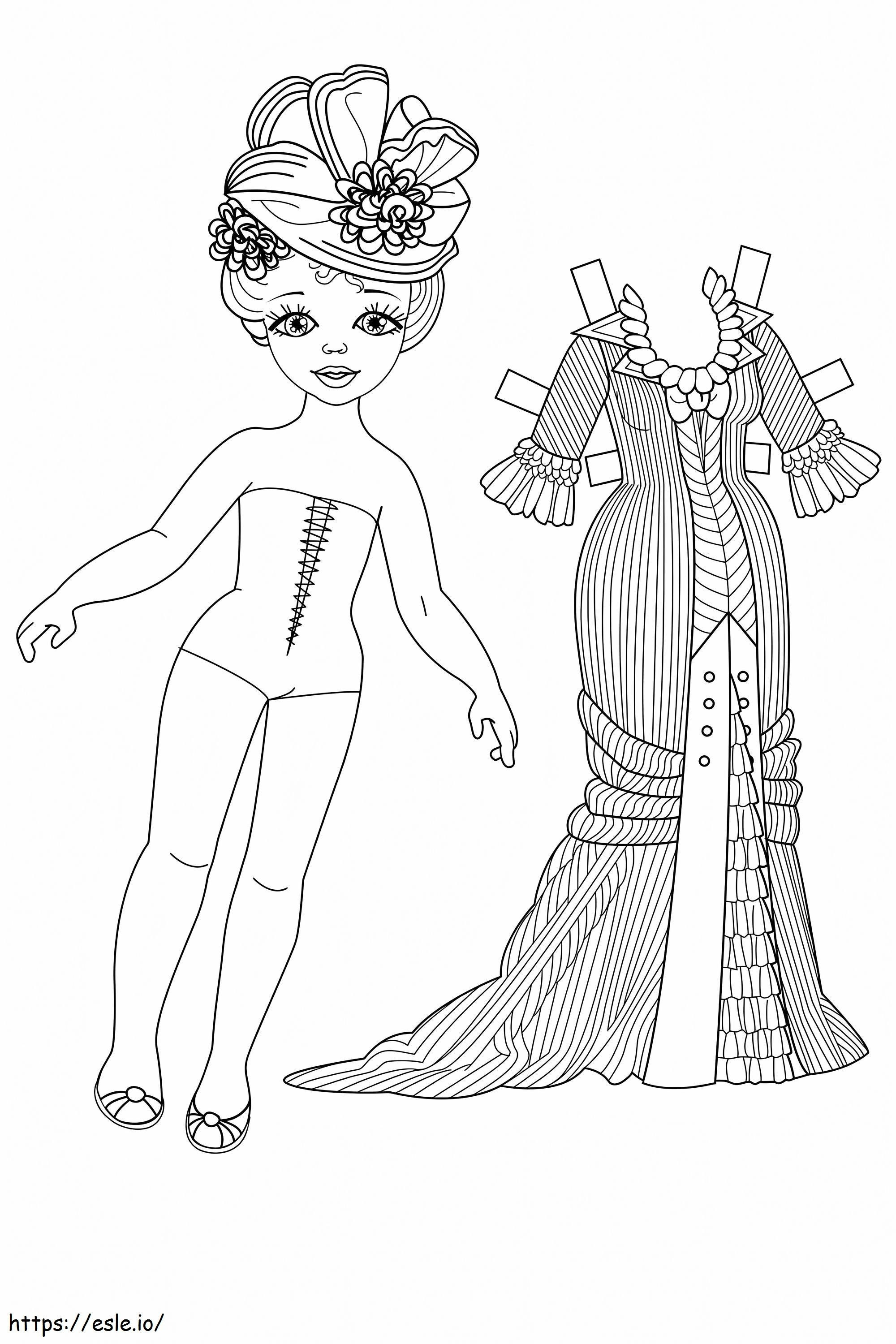 Paper Dolls 40 coloring page