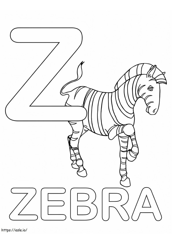 Zebra Lettera Z Sorridente