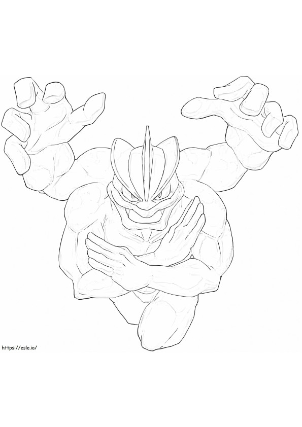 Awesome Machamp coloring page