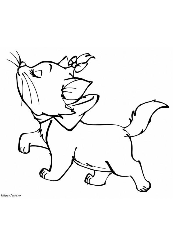 Free Printable Marie Cat coloring page