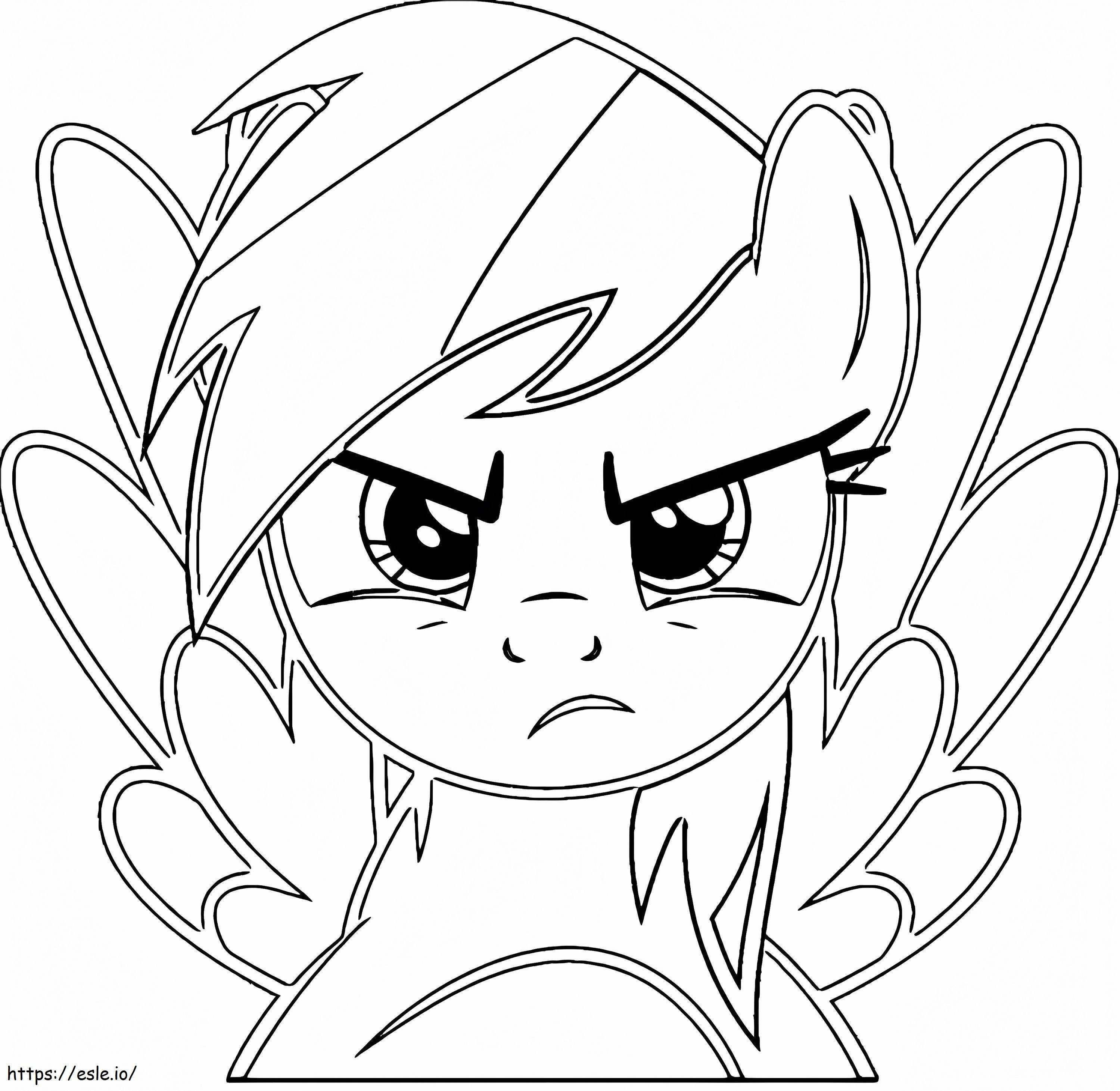 Rainbow Dash Is Angry coloring page