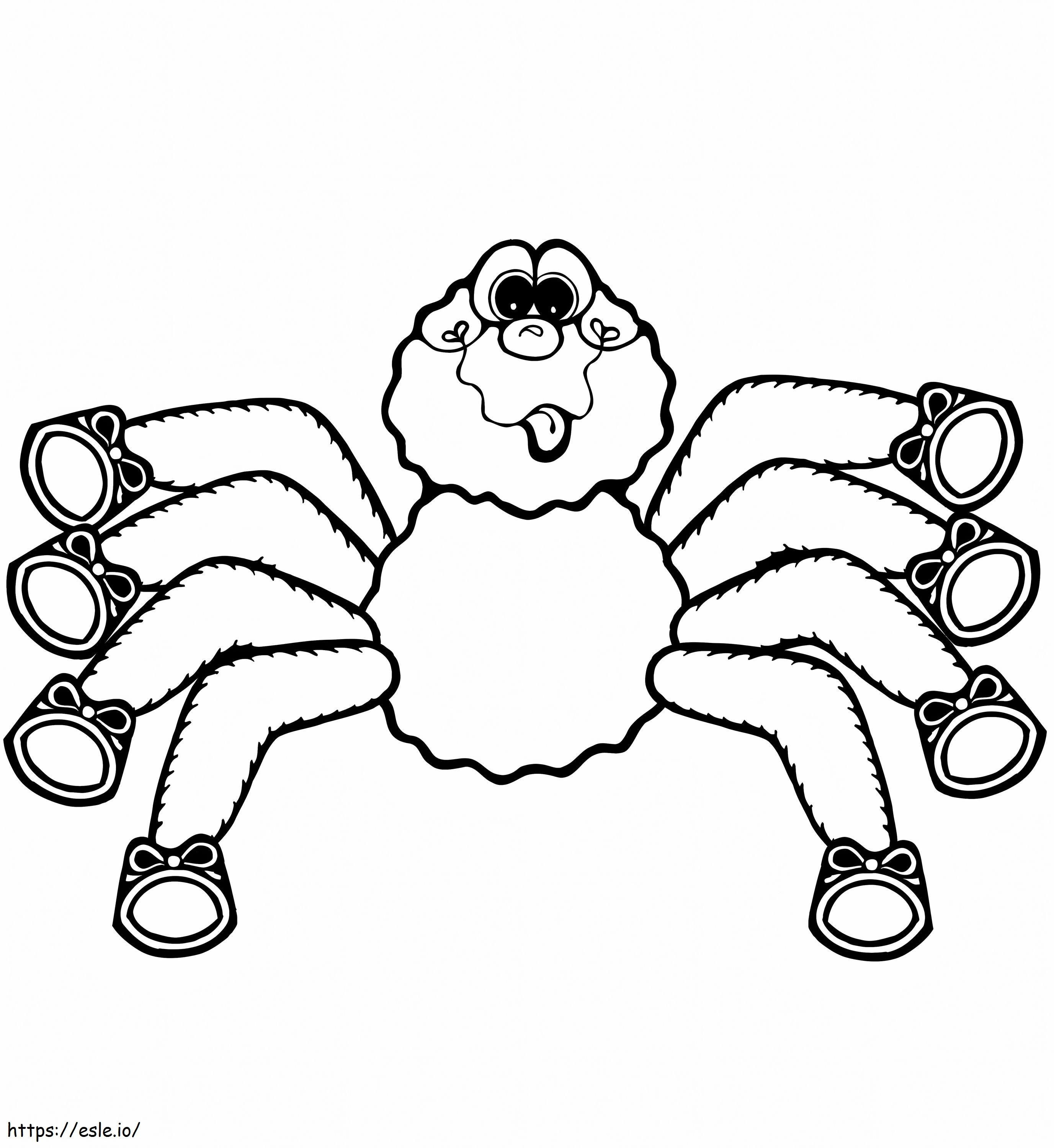 1545184994 Aranha de desenho animado 1 para colorir