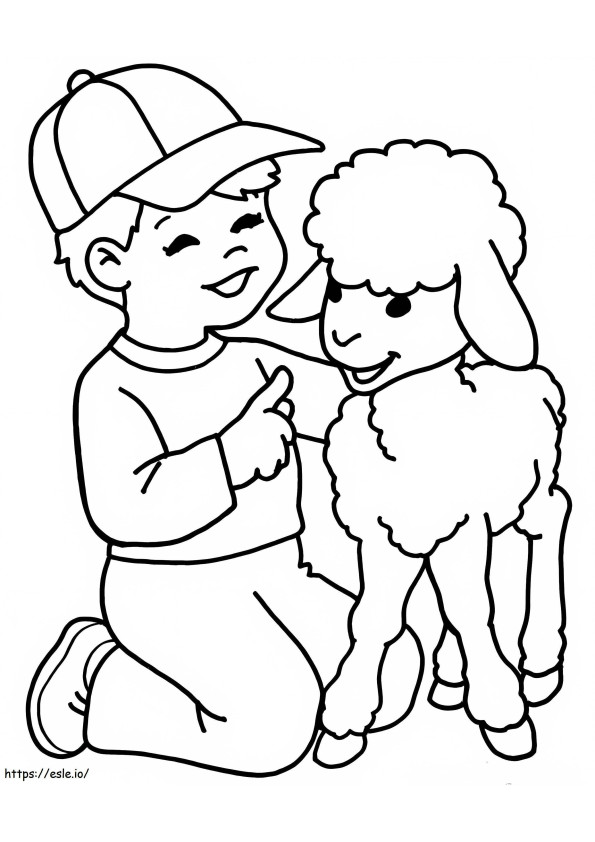 Boy Fishing coloring page