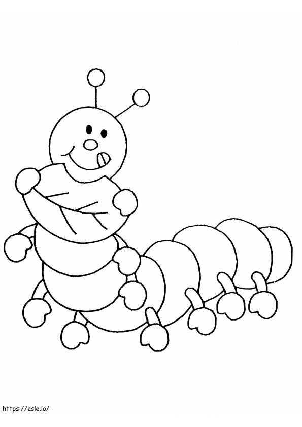 Centipede Eating Leaves coloring page